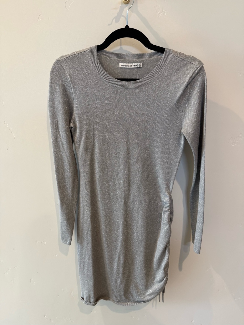 Abercrombie & Fitch Silver Long Sleeve Knit Dress